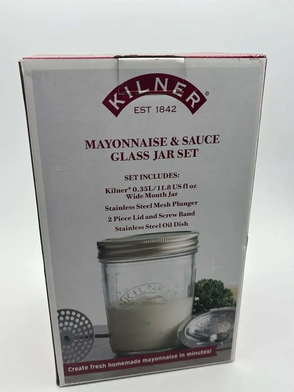 Kilner Mayonnaise & Sauce Glass Jar Set (0.35 Litre / 11.8 US fl oz)